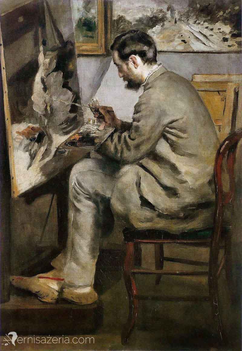 Auguste-Renoir-Frédéric-Bazille-przy-sztalugach-Muzeum-Orsay