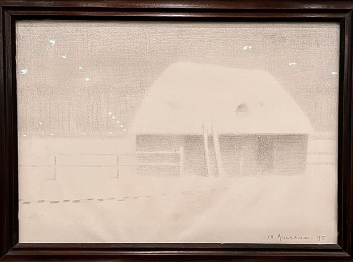 Charles-Angrand-Stodola-pod-sniegiem