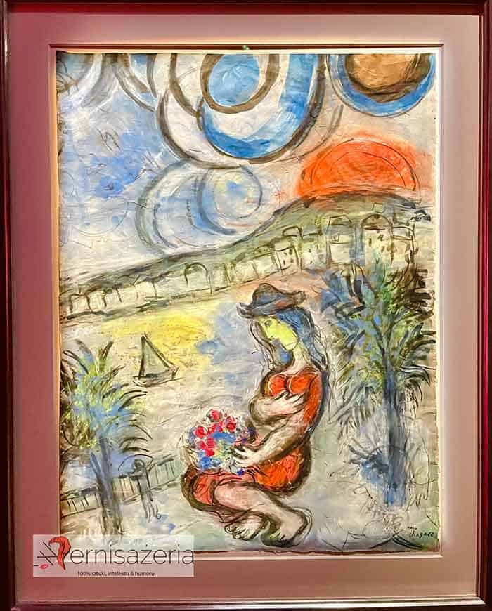 Marc Chagall, Kobieta z czerwonym słońcem