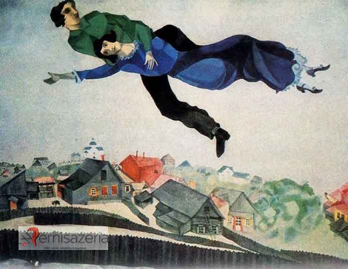 Marc Chagall, Nad miastem, 1918