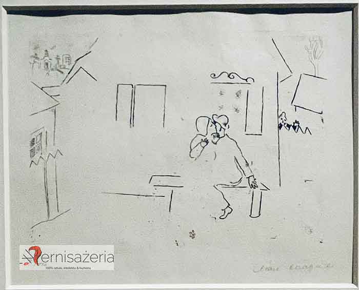 Marc Chagall, Zakochani na ławce (Moje życie)