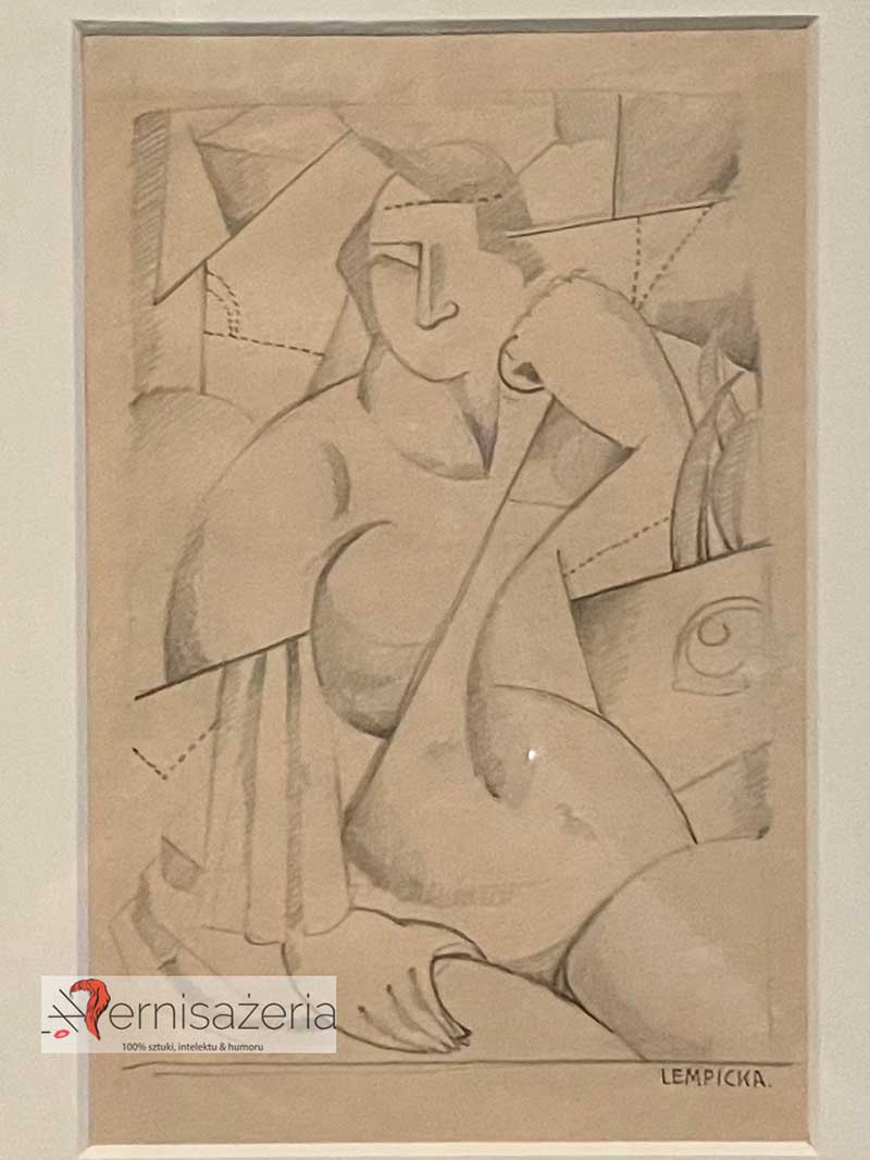 Tamara Lempicka Siedzaca kobieta kubistyczna