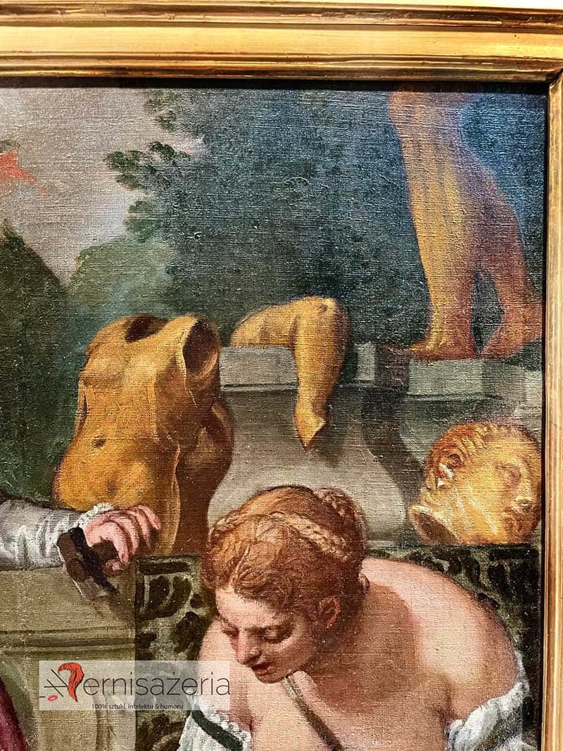 Paolo Veronese, Święta Krystyna rozdająca ubogim kawałki rozbitych bożków pogańskich, detal