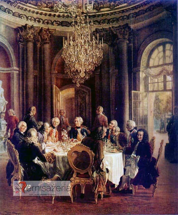 Adolph von Menzel, Okrągły stół króla Fryderyka II w Sanssouci