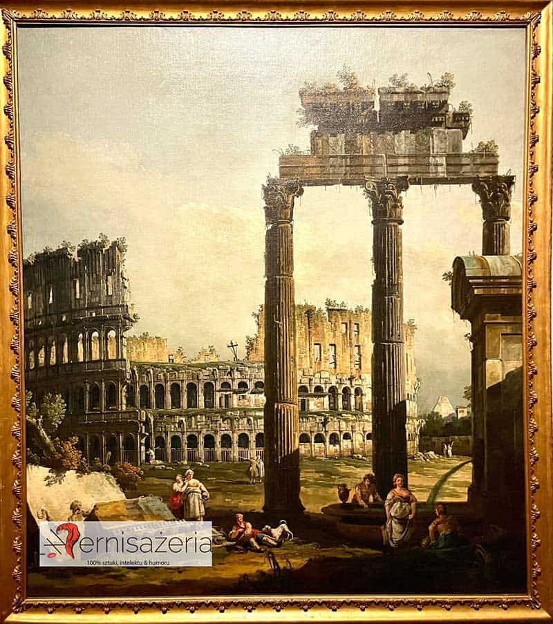 Bernardo Bellotto, Capriccio rzymskie z widokiem Koloseum