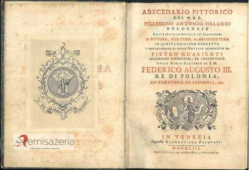 Pellegrino Antonio Orlandi, becedario Pittorico, Abecadło malarstwa