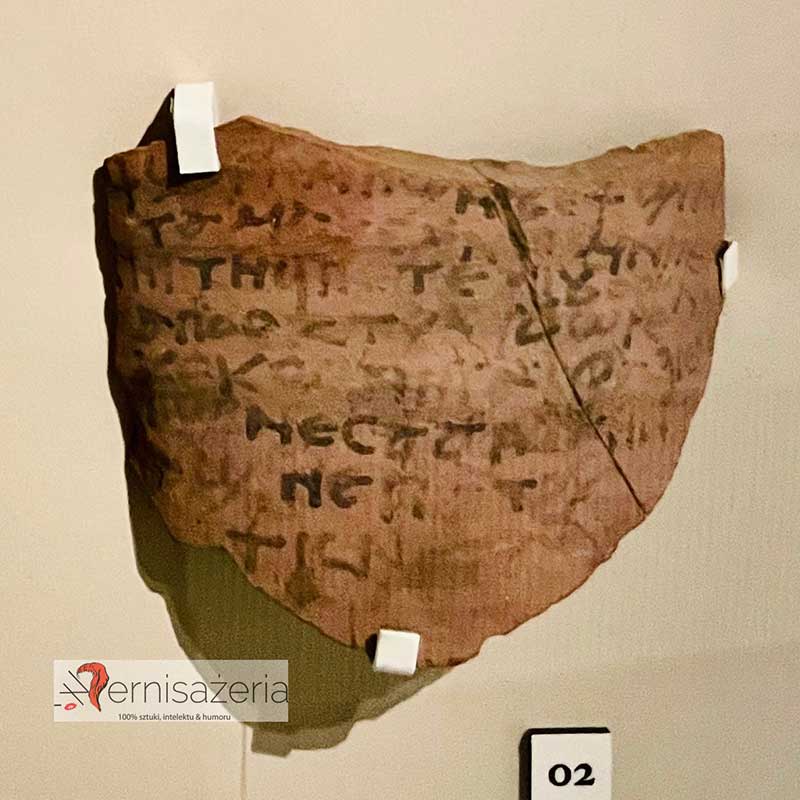 Ostrakon z 8 wierszami w języku koptyjskim (list córki do matki), Magia starożytnego Egiptu, Muzeum Narodowe w Lublinie