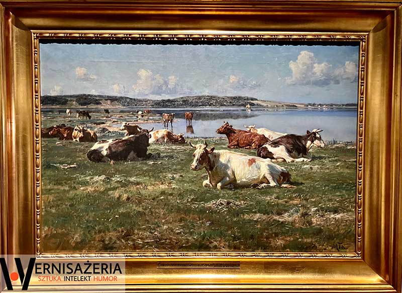 Hans Michael Therkildsen, Krajobraz fiordu z krowami