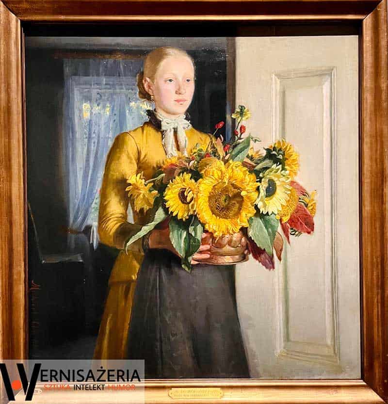 Michael Ancher, Dziewczyna ze słonecznikami (żona Anna Ancher)