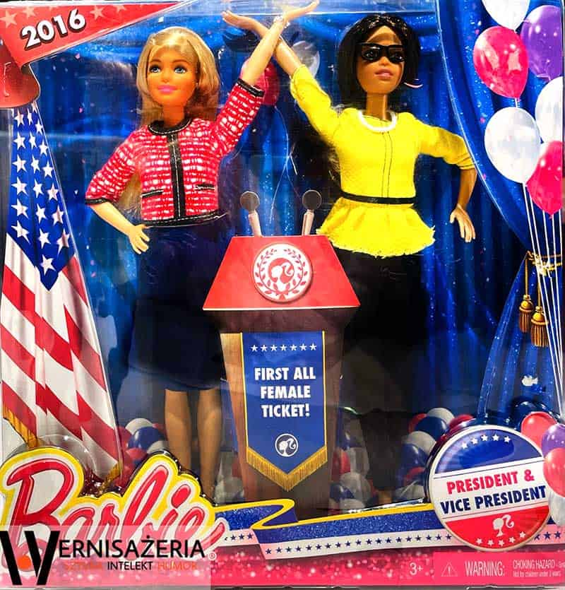 Wystawa Barbie. Nieznane oblicza. Barbie kariera prezydencka. Prezydentka i wiceprezydentka