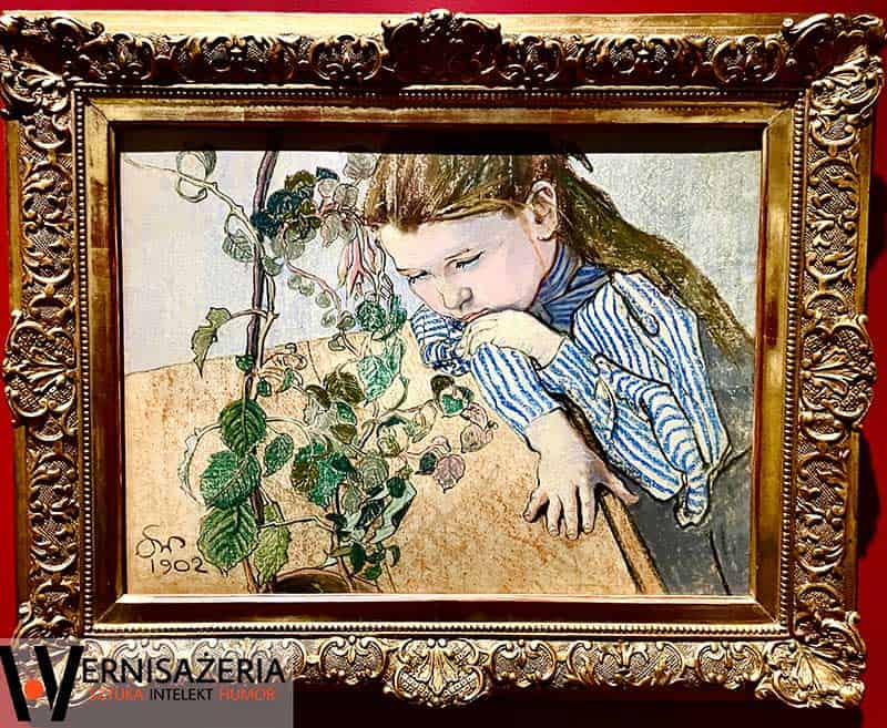 Stanisław Wyspiański, Dziewczynka oparta o stół – portret Wandy Nowakówny