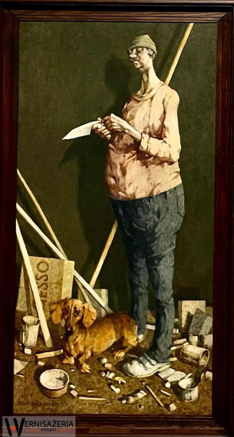 Jerzy Duda-Gracz, Autoportret z suką