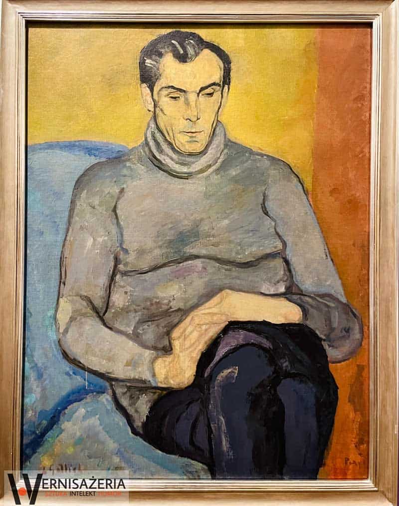 Leopold Gottlieb, Portret mężczyzny w szarym swetrze