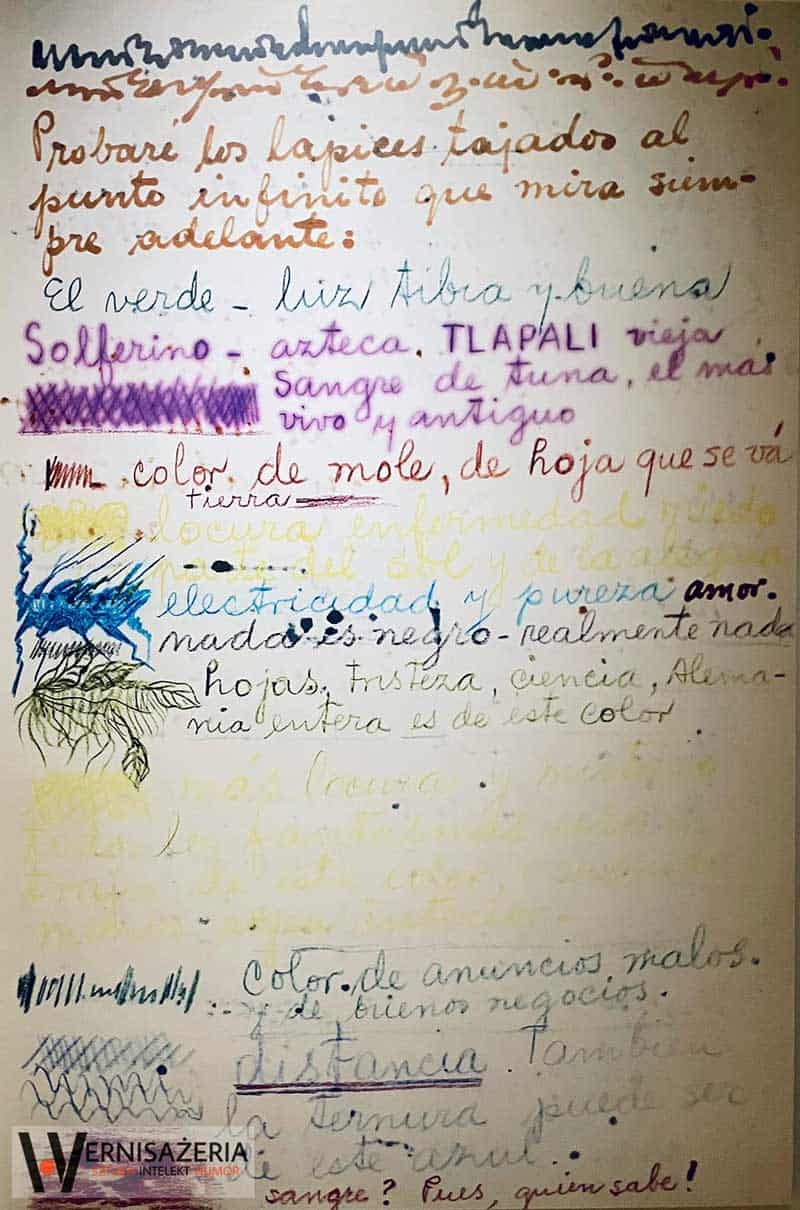 Kartka z dziennika Fridy Kahlo