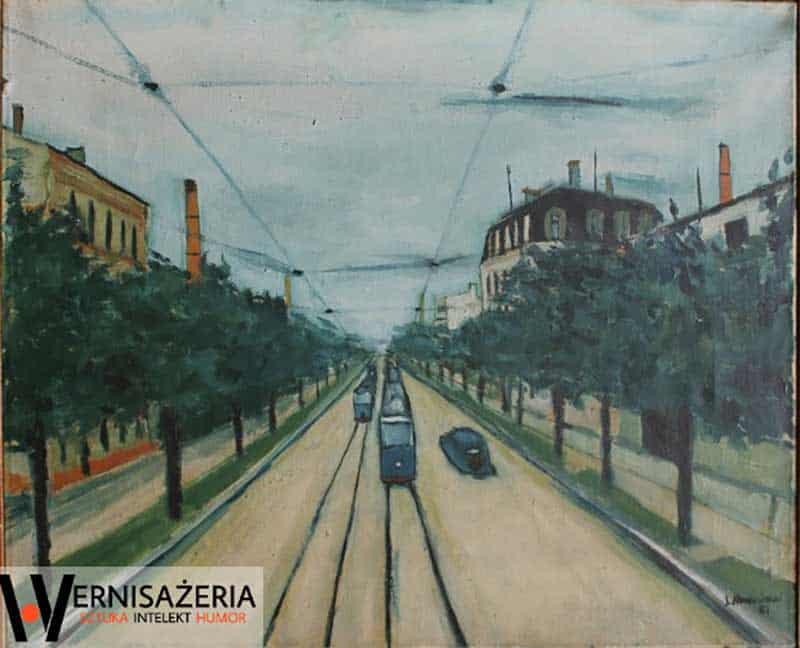 Jerzy Nowosielski, Ulica Narutowicza w Łodzi, 1951, fot. artinfo.pl