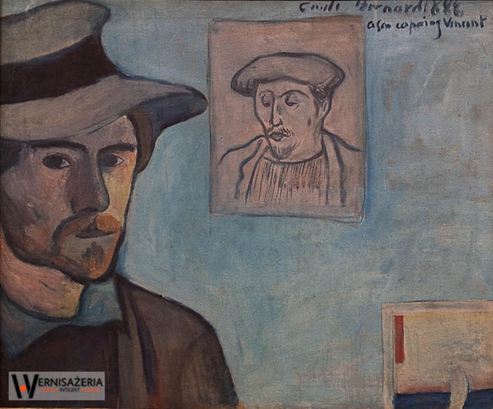 Émile Bernard, Autoportret z portretem Gauguina, 1888