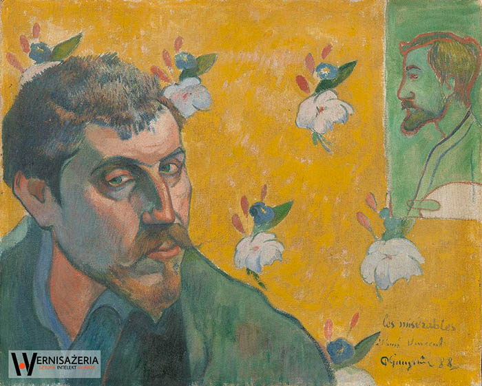 Paul Gauguin, Autoportret z portretem Bernarda, 1888