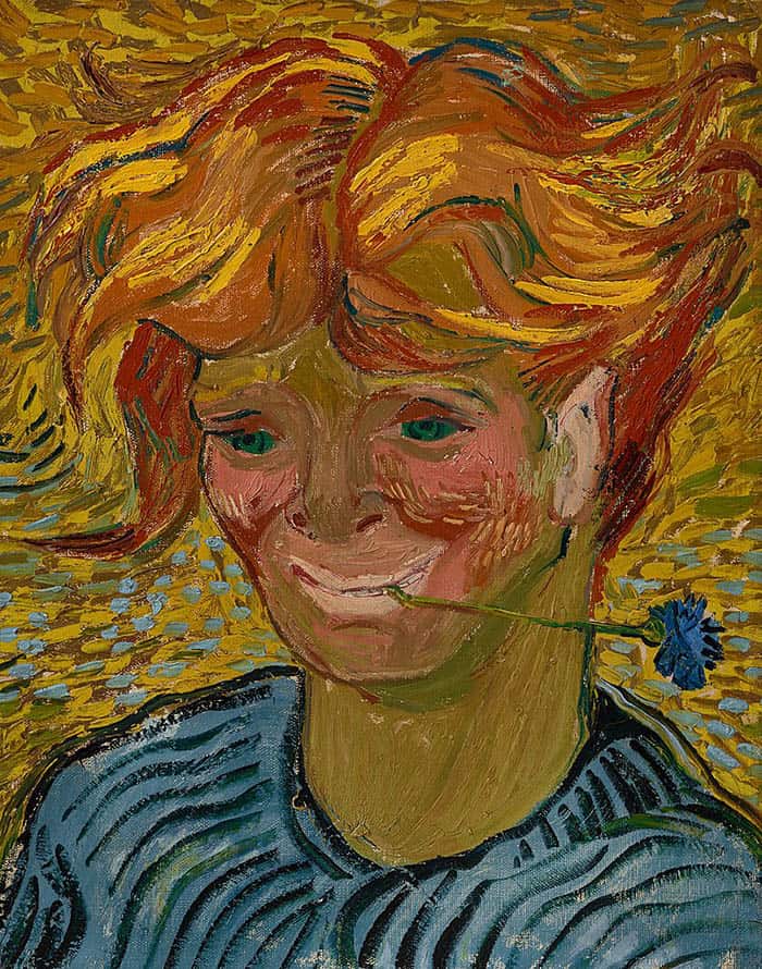 Vincent van Gogh, Młody mężczyzna z chabrem, 1890