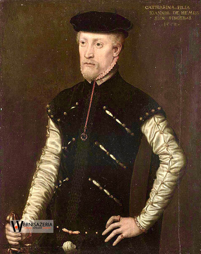 Herstoria sztuki. Silny głos silnych kobiet. Malarki, które zmieniły historię sztuki 61 A painting of a man in black and white clothing.Catharina van Hemessen, Portret mężczyzny