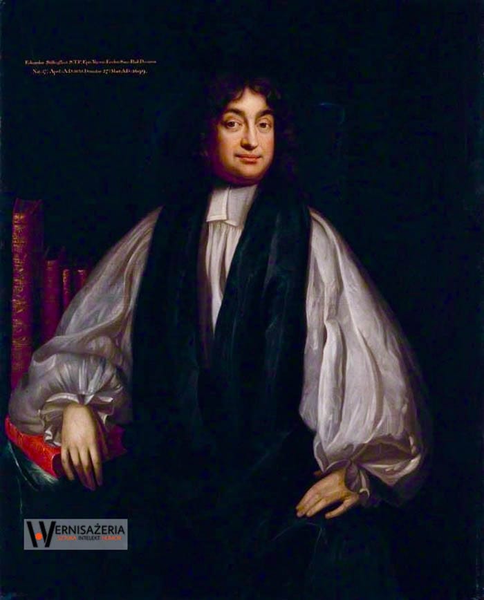 Herstoria sztuki. Silny głos silnych kobiet. Malarki, które zmieniły historię sztuki 65 A painting of a man in a black robe. Mary Beale, Edward Stillingfleet