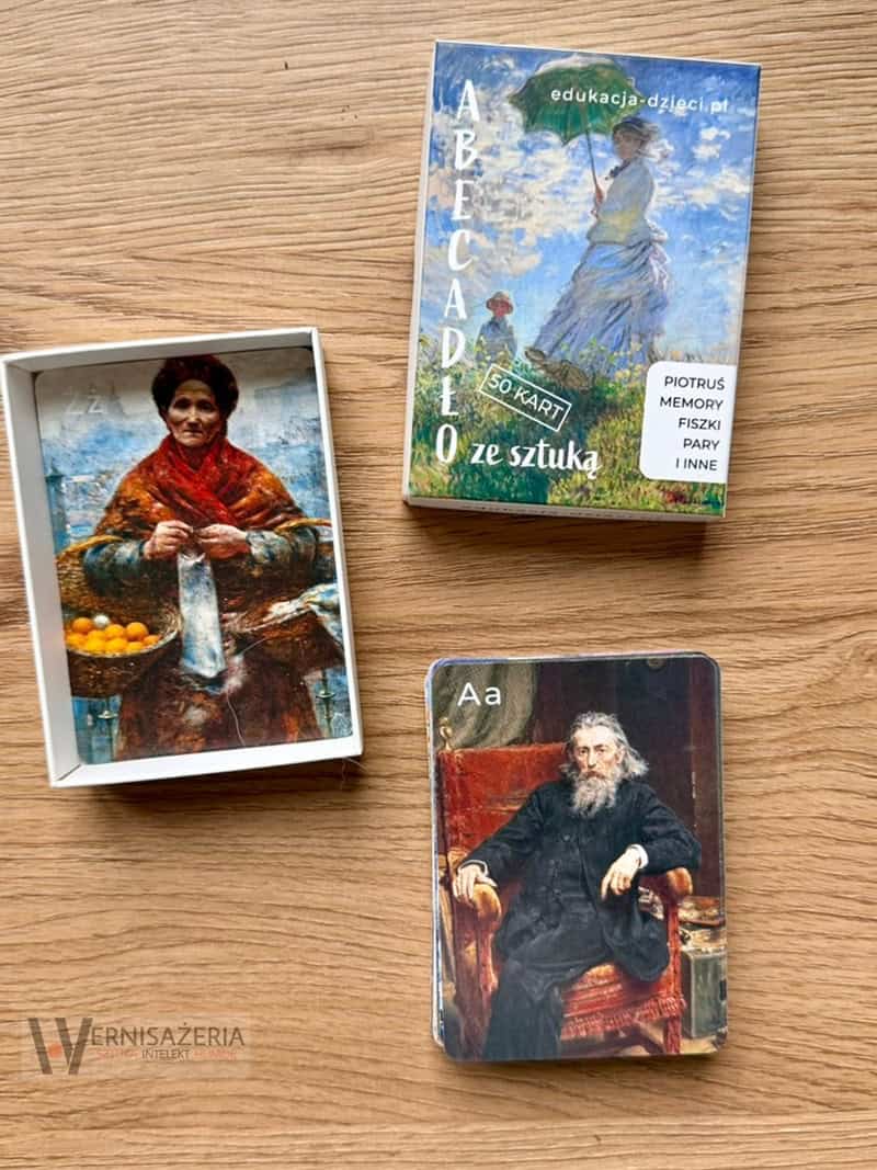 Edukacja artystyczna dzieci – książki, gry i albumy ze sztuką | Edukacja Dzieci 48 abecadło ze sztuką karty edukacyjne sztuka dla dzieci