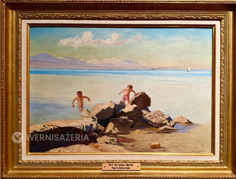 PATRONAT WERNISAŻERII: „Nabiści. Prorocy nowej sztuki”, Muzeum Łazienki Królewskie w Warszawie 54 Félix Vallotton, „Plaża Bellerive w Ouchy”, 1898 – wystawa „Nabiści. Prorocy nowej sztuki” w Łazienkach Królewskich