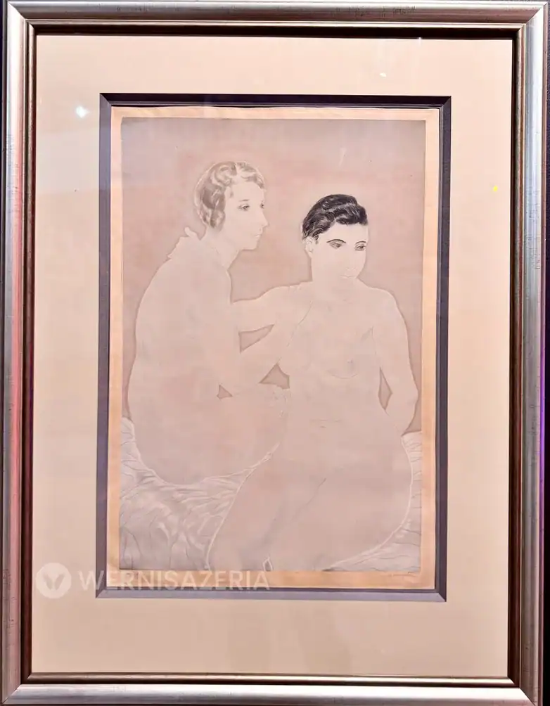 PATRONAT WERNISAŻERII: „Miłość”, Muzeum Narodowe w Kielcach 53 „Akty dwóch siedzących kobiet” Tsuguharu Foujity z około 1930 roku na wystawie „Miłość” w Muzeum Narodowym w Kielcach