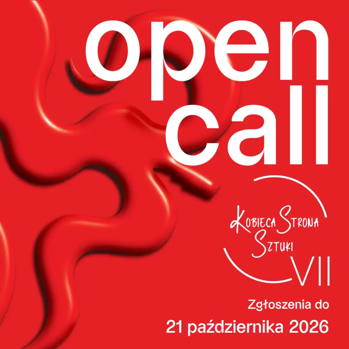 Kobieca Strona Sztuki VII . Najważniejsze terminy VII edycji Kobiecej Strony Sztuki: open call do 21 października 2026 roku, obrady jury 29 października, ogłoszenie wyników 4 listopada i wernisaż 1 grudnia o godz. 19.00.Grafika open call VII edycji Kobiecej Strony Sztuki z terminem zgłoszeń do 21 października 2026 roku